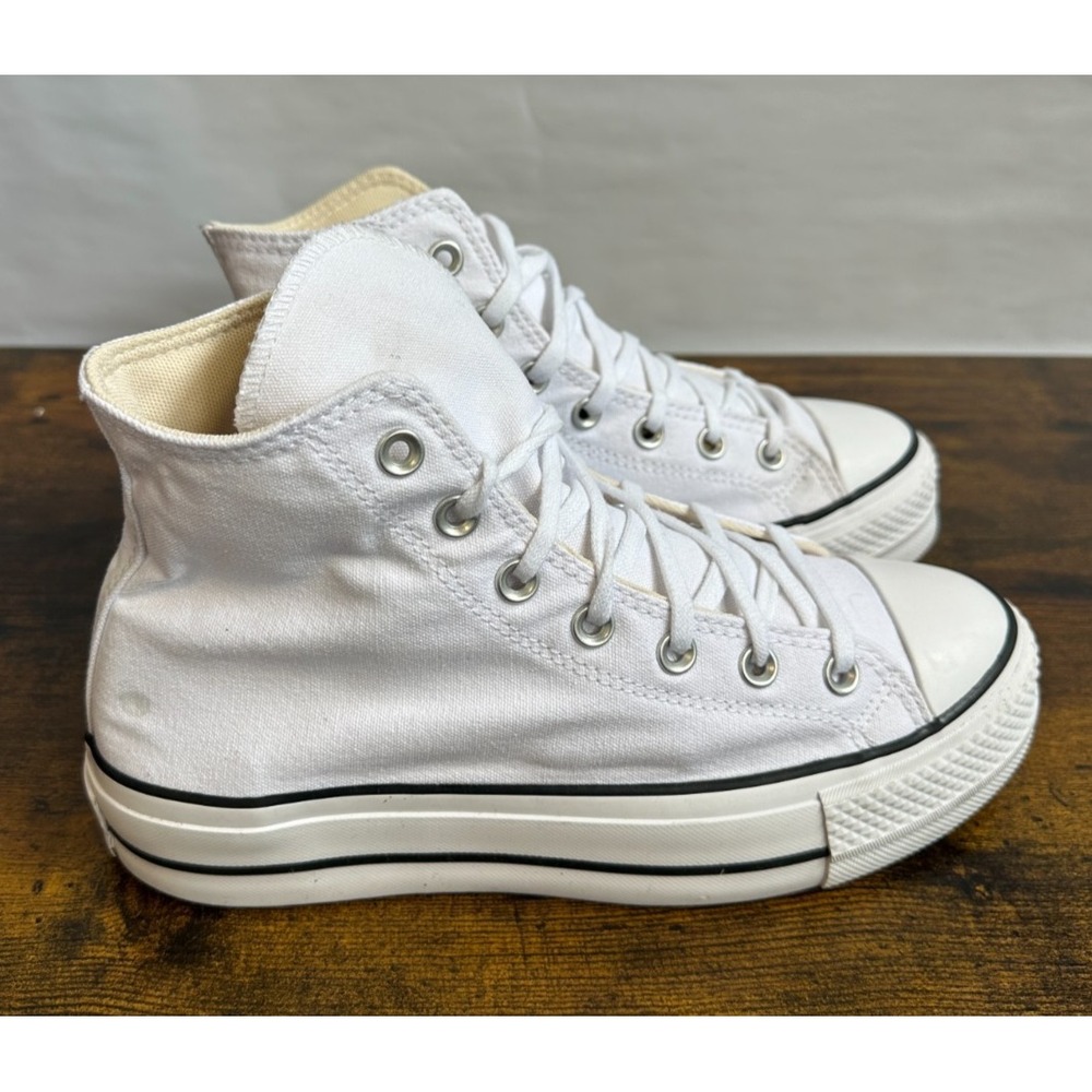 Converse Chuck Taylor All Star Platform High White Shoes 560846F Womens Size 8.5 - Picture 15 of 16